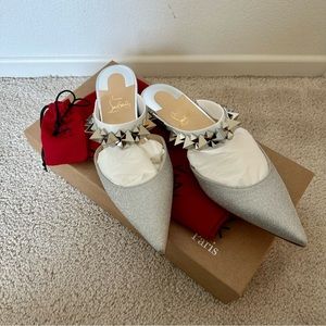 Christian Louboutin Mini Glitter Planet Choc Flats